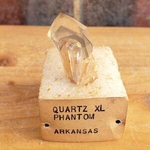 Phantom Quartz Crystal Point,‎ Arkansas, 18g Estate Specimen